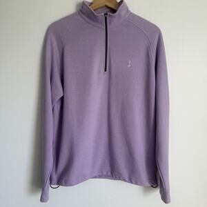 Dunning Golf Men's Polo Sweatshirt Men's 1/4 Zip Size Small Lavender Long Sleeve